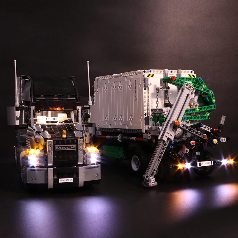 Led Light Set For Lego Technic 42078 Compatible 20076 the Mack AnthBig Truck Building Blocks Bricks Toys(LED light+Battery box)