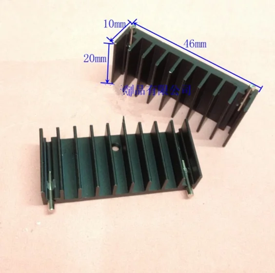 

10pcs Heatsink 46*10*20mm LED heat dissipation aluminium block switch power supply high power toy cars electronic radiator