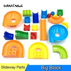 Smartable Ball Slideway Crazy Maze Race Run Track Building Block Parts Compatible Marble Run Toys For Kids Random Colors