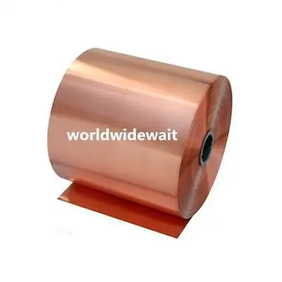 

1PC 99.9% Pure Copper Cu Metal Sheet Foil Plate 0.01/0.02/0.03/0.04/0.05/0.06/0.08mm x 100mm x 1000mm Thickness