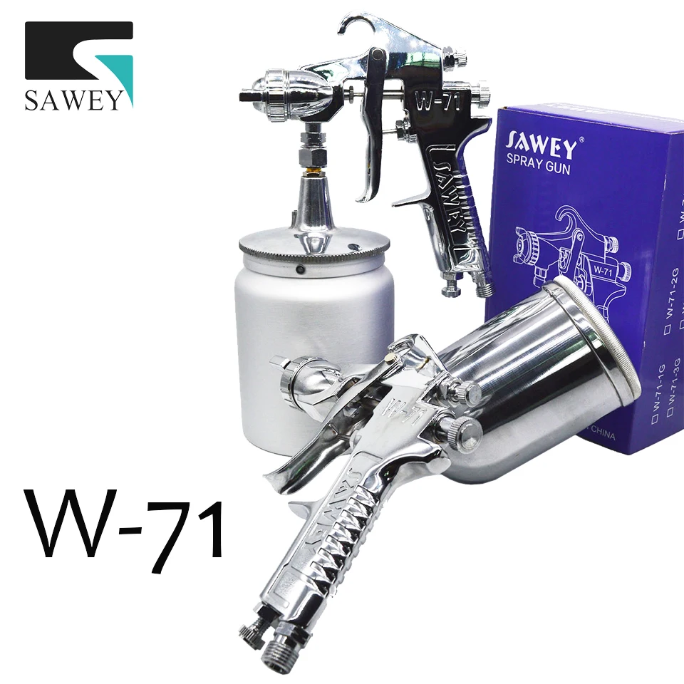 

SAWEY W-71 Spray Automotive Paint Spray Gun Manual,0.8/1.0/1.3/1.5/1.8mm suction gravity pressure,FREE SHIPPING