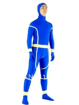 Cyclops Spandex Superhero Costumes Zentai Bodysuit Open Face Mask