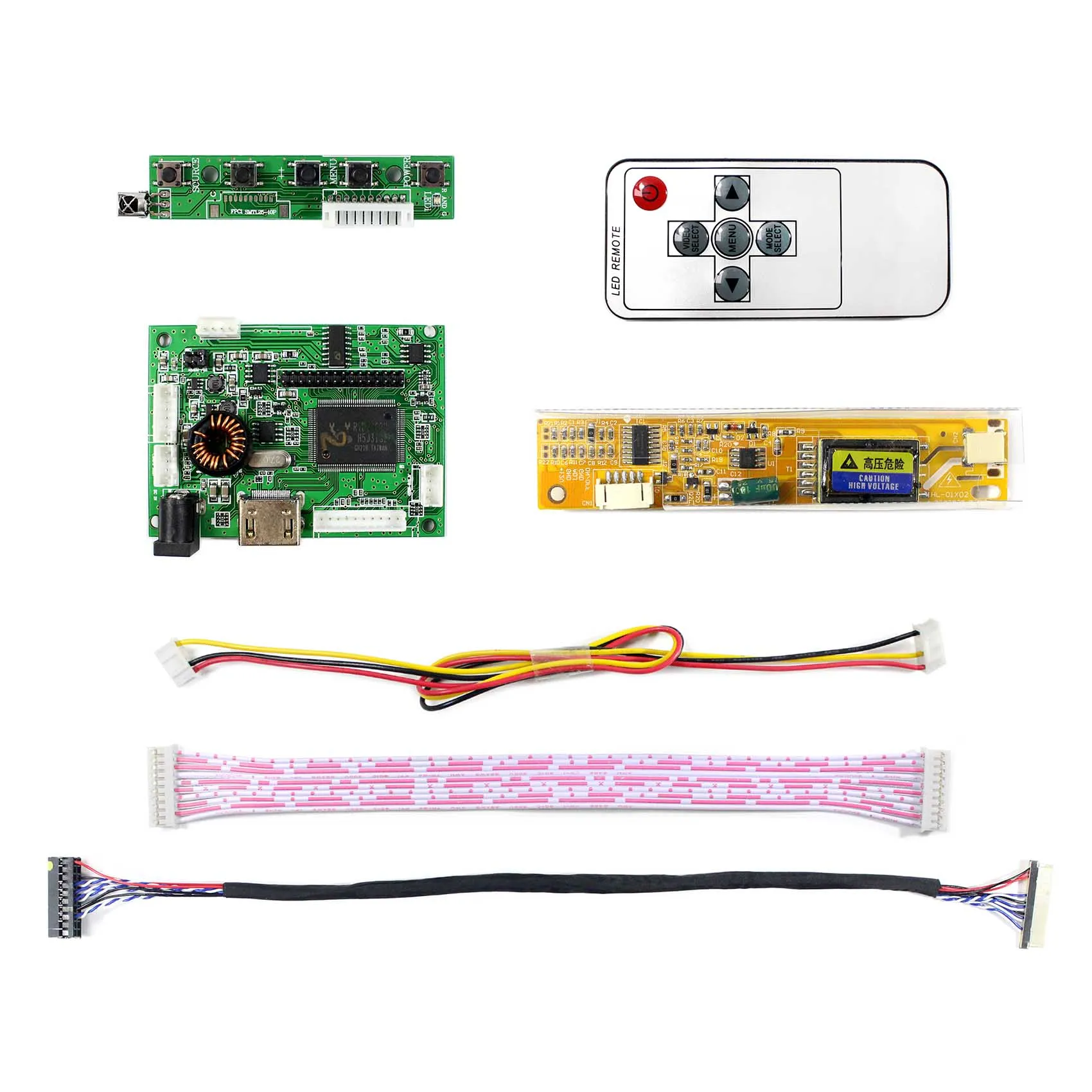 La placa LCD HD MI funciona para interfaz LVDS LCD de 12,1 pulgadas, 1024x768LTN121XJ-L02, LTN121XJ-L07, HT121X01-101, N121X5-L06