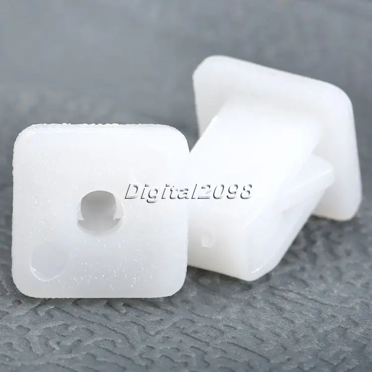 50Pcs White Square Auto Fasteners Auto Bumper Fastener Rivet Retainer Clips Push Engine Cover Fender Car Door Trim Panel Clip