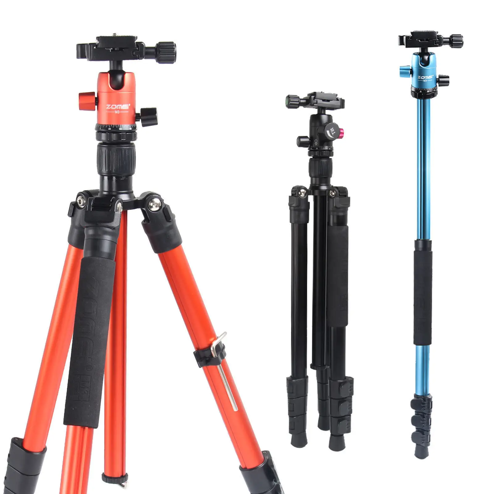 

Alluminum Camera Tripod Monopod with Metal Ball Head DV Camera Telescopic tripod Zomei M3 Tripod stand