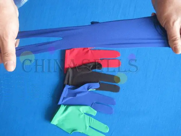 Guantes de billar de alta elasticidad, 8 bolas, 9 bolas, taco de billar, guante de tres dedos, nuevo