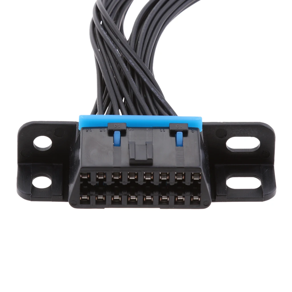 16-Pin 1 to 2 OBD2 OBD II  Y Splitter Male to Female Diagnostic Connector Cable Adapter for All Cars High Performance 20.5cm