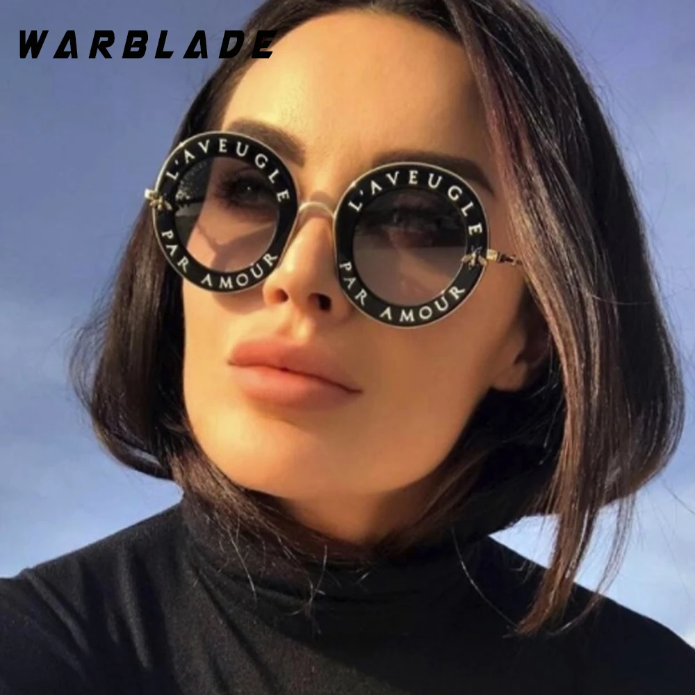 2020 New Fashion Round Sunglasses Women Brand Designer Vintage Gradient Shades Sun Glasses UV400 Oculos Feminino Lentes WarBLade