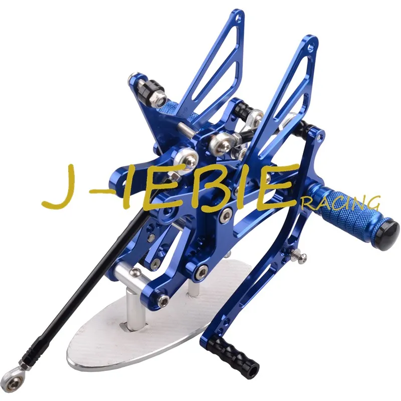 CNC Racing Rearset Adjustable Rear Sets Foot pegs Fit For Yamaha YZF R1 2004 2005 2006 BLUE