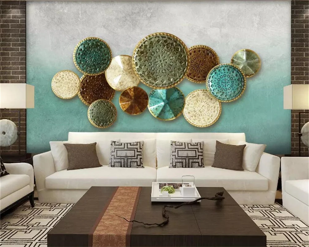 Decorative wallpaper Circular pattern background wall painting