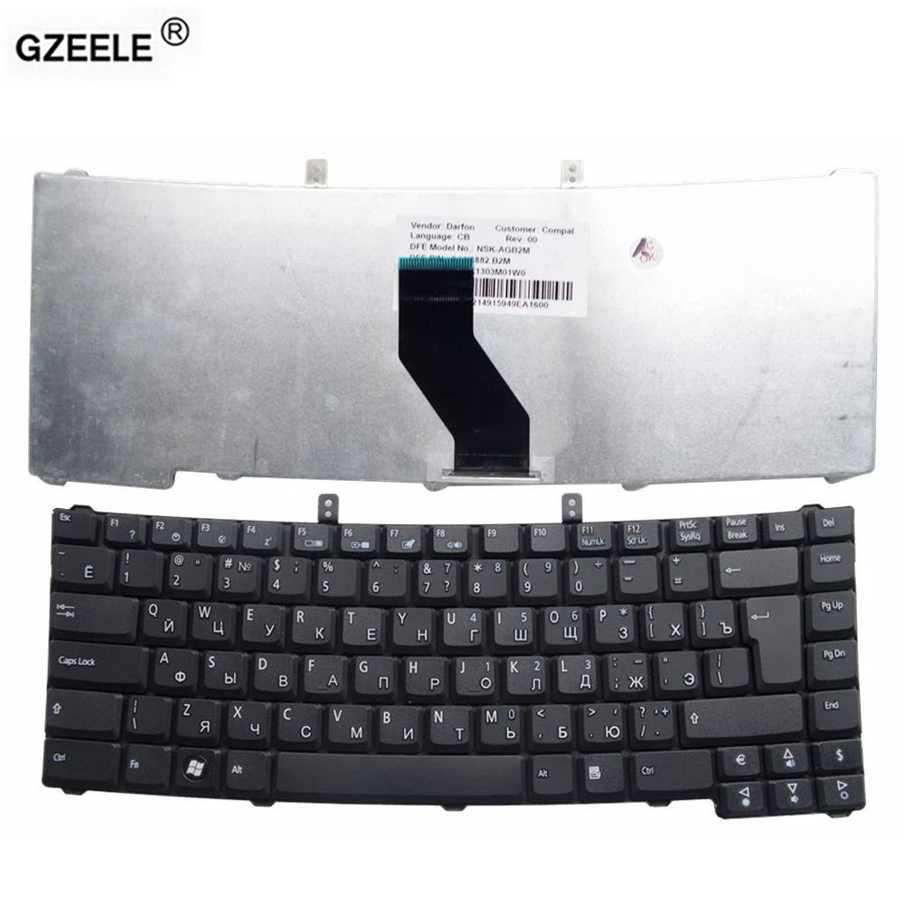 GZEELE zastąpić rosyjski klawiatura do Acer Extensa 4220 4230 4420 4630 5220 5620, TM 4520 5710 4520 5710 RU czarny klawiatura laptopa