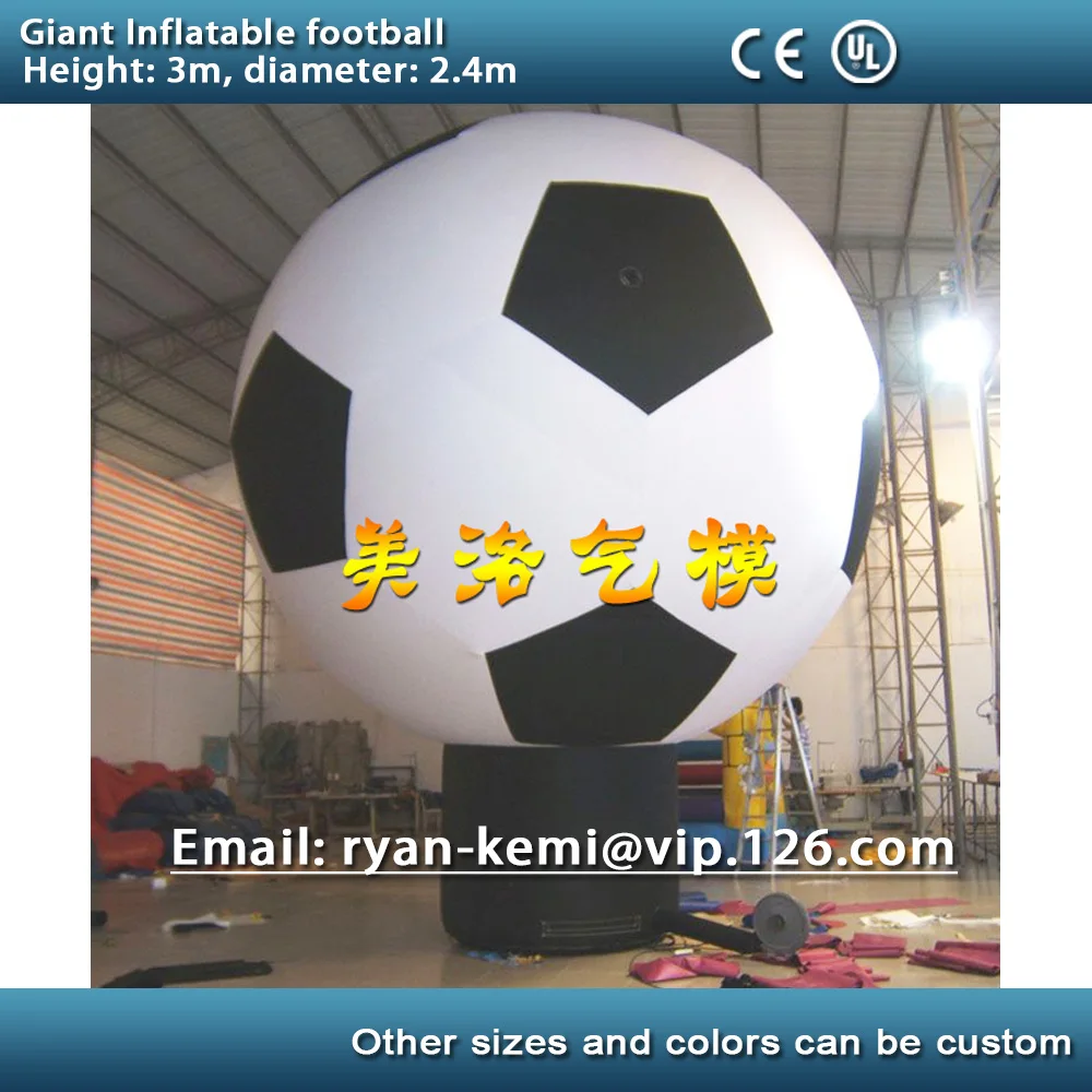 

Free shipping giant inflatable football model large inflatable soccer balloon for football game advertising