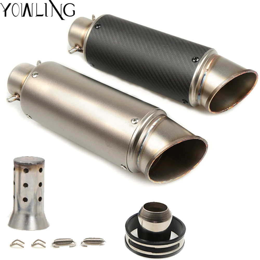 

51mm 61MM Motorcycle Exhaust Muffler Pipe Scooter Escape Moto Racing Exhaust for nmax er6n tmax 500 msx125 r15 fz6 cb400 nc750x