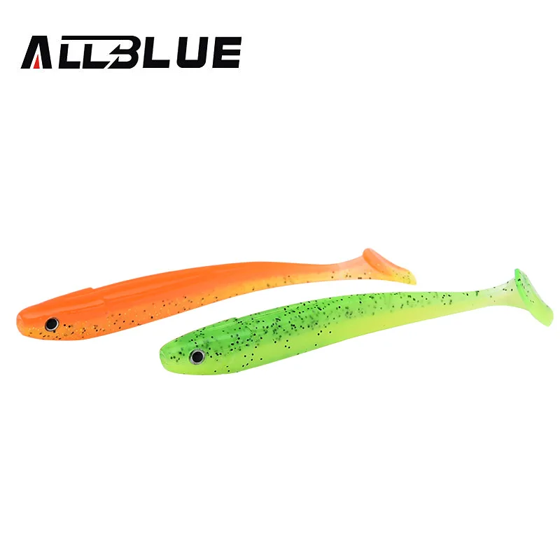 ALLBLUE Mới Sinh Động Con Sâu Mềm Mồi Nhân Tạo Mồi Câu Cá Giả Jig Bơi Shad Minnow Câu Mồi Câu Cá Peche