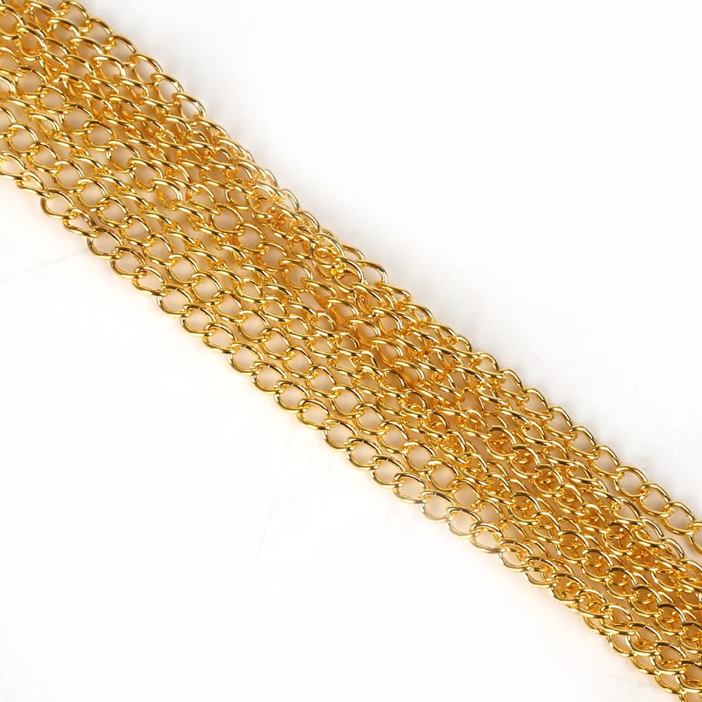 5 Meter Gold/Bronze Plated Necklace Chain For Jewelry Making Findings DIY Necklace Chains Materials Handmade Supplies