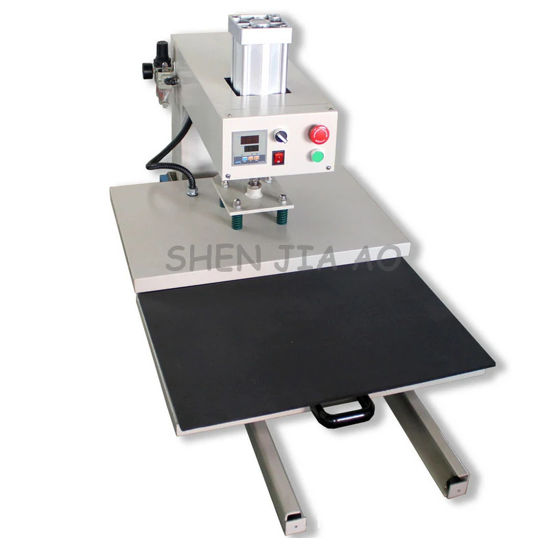 110/220 V Push-pull type hot stamping machine 38*38 cm t-shirt kleding pyrograph pneumatische push-pull sublimatie transfer machine