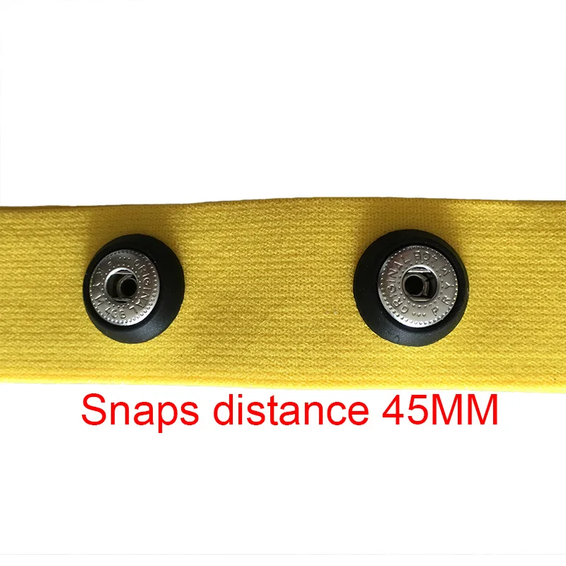 Universal Replacement Silica gel Heart Rate Monitor Soft Strap Belt for Polar Wahoo Garmin Timex Suunto transmitters, Yellow