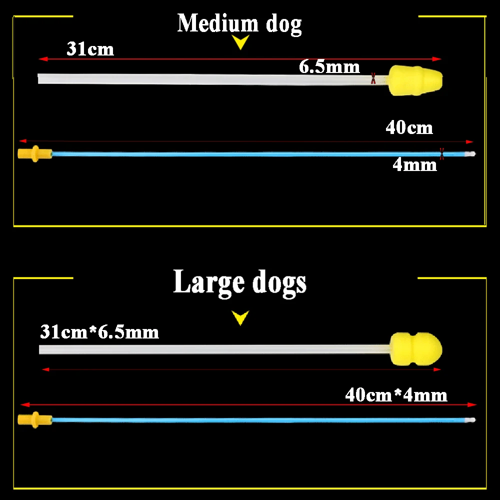 10set Professional Canine Dog Pet Dogs Artificial Insemination Pipes Pipe Tube Deferens Disposable Catheter Foam Tip Accurate