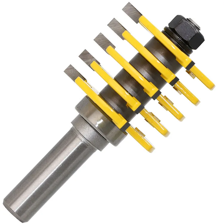 

Wood Router Bit Solid Hardened Steel Body Adjustable 5 Blade 3 Flute 1/2 inch Shank Woodworking Milling Cutter Cutting Tools