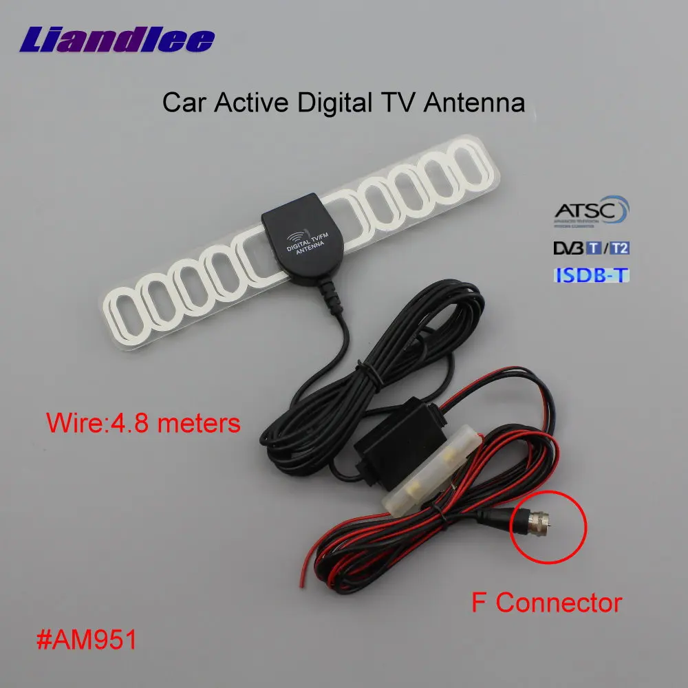 

Car Digital TV Antenna Amplifier DVB-T ISDB-T ATSC Automobile Active Aerial F Connector Male Plug Booster ANT #AM951