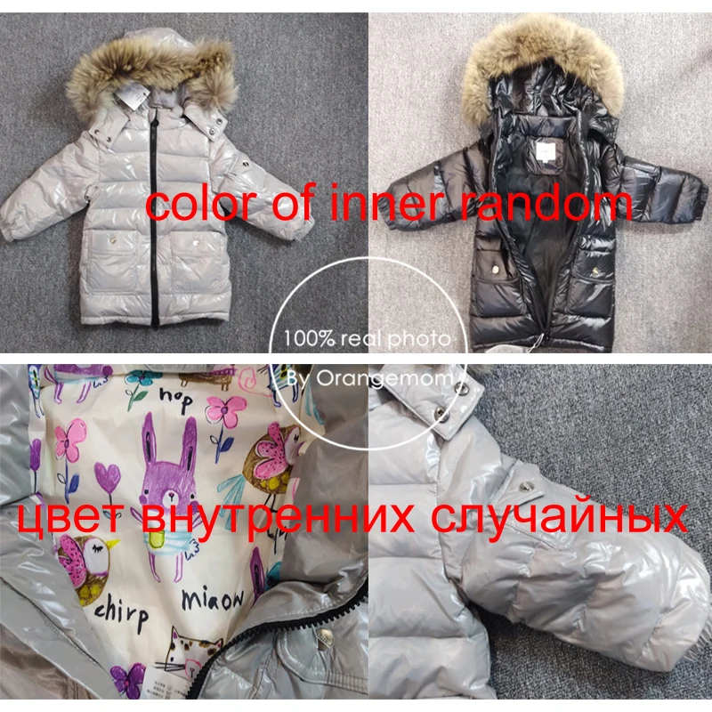 -30 degree 3~5Y Russian Snowsuit Children Sets Baby White Down Boys Waterproof Clothing Kids Coat Winter Jacket For Girls Parka