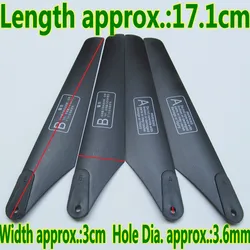 4PCS as Showing Main Blades Propeller Rotor 2A+2B 17.1CM 171MM LH1206 LH1306 For R/C Helicopter Rc Spare Parts Accessories