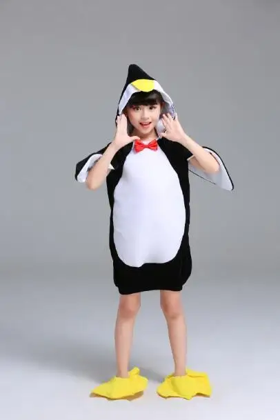 Fantasia infantil de pinguim para halloween, roupa fantasia de cosplay para meninos e meninas