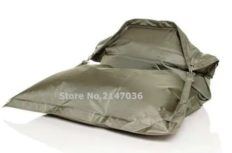 khaki color outdoor waterproof bean bag, camping beanbag sofa chair, dirt resistant sleeping chair