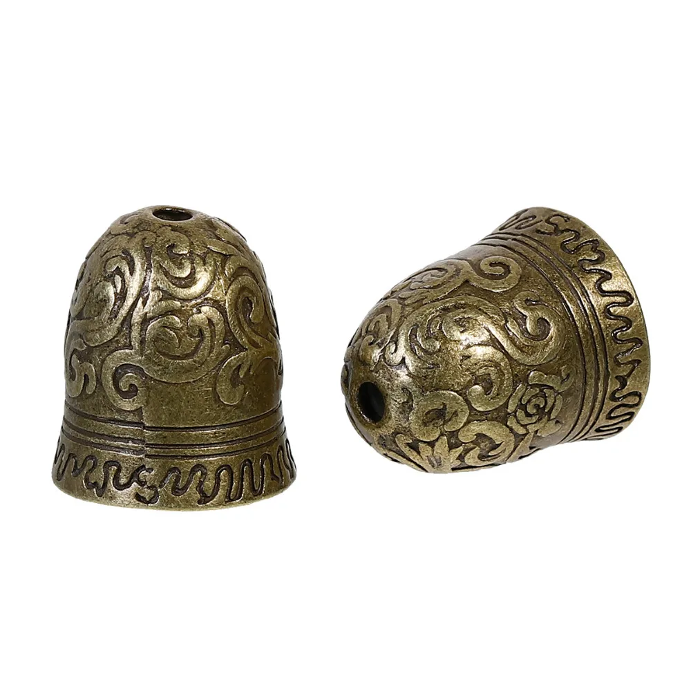 DoreenBeads Zinc Based Alloy Antique Bronze DIY Beads Caps Bell (Fit Beads Size: 16mm Dia.) 23mm( 7/8\