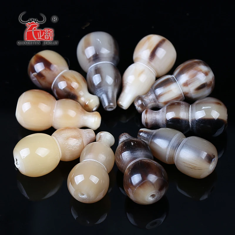 Natural yak horn calabash to play hang DIY accessories.Beads for Jewelry Making