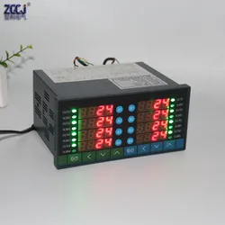 8 channels digital thermostat Multifuncion 8 ways PT100 temperature controller measure multi points can connect with 8 sensors