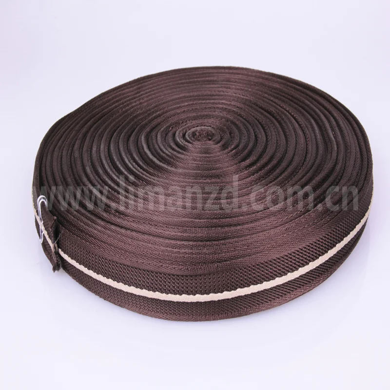 

100% Nylon Webbing Tape 1.5" Coffee/White Color High Quality Bag Strap