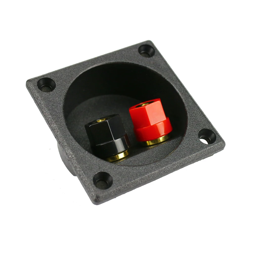 GHXAMP High-quality 2 Way Speaker Junction Box Terminal Two-speaker Terminal Wiring For Mini Speaker DIY 57*57MM 2PCS