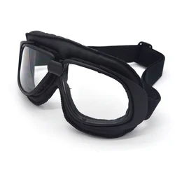 Goggles Vintage Transparent WWII RAF Glasses Retro Pilot Sunglasses Motorcycle Biker Eyewear