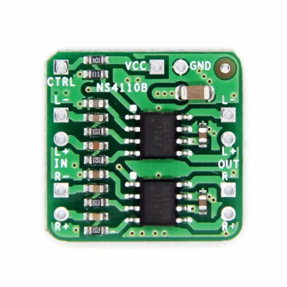 Differential Amplifier Board 2x18W Digital Class D/Class AB Audio Power Amplifier NS4110B Voltage 6-14V