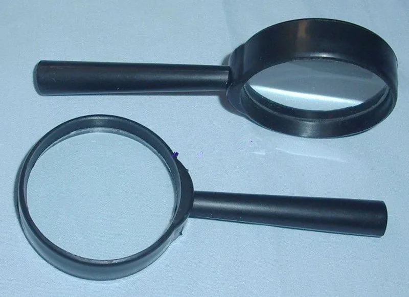 Magnifiers Transparent Handheld 40MM 60MM Plastic Frame Read Instrument Tools Magnifying Glass For Elder Student