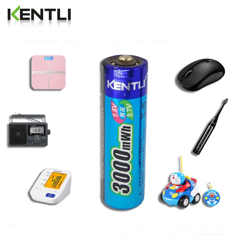 KENTLI aa rechargeble battery 8pcs 3000mWh rechargeable batteries 1.5V lithium battery Free Shipping