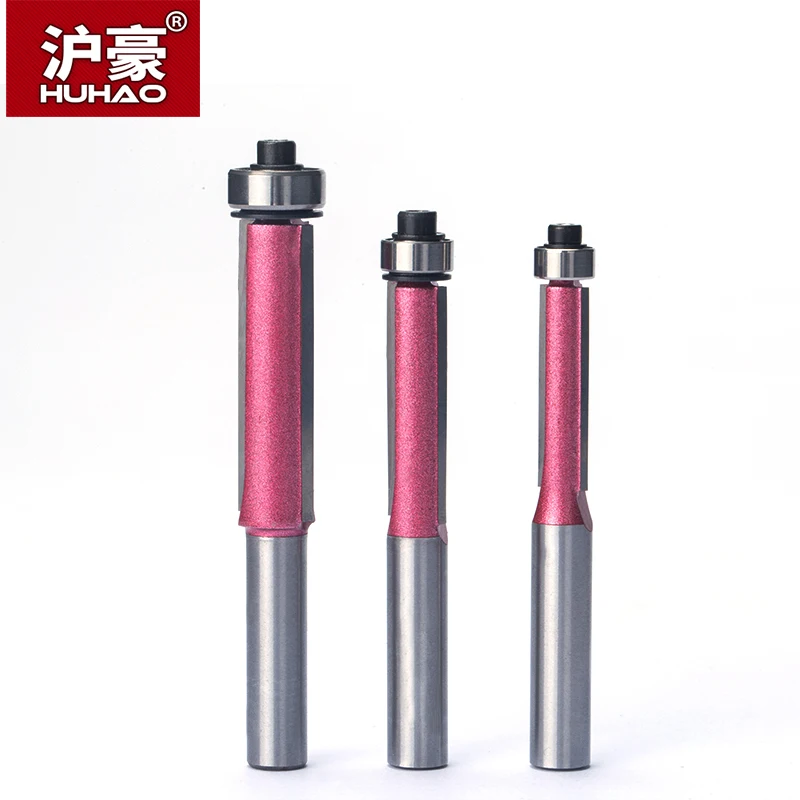 HUHAO Industrial Grade Cutter Bearing Flush Trim Router Bit Trimming CNC Cutter Woodworking Milling Bits