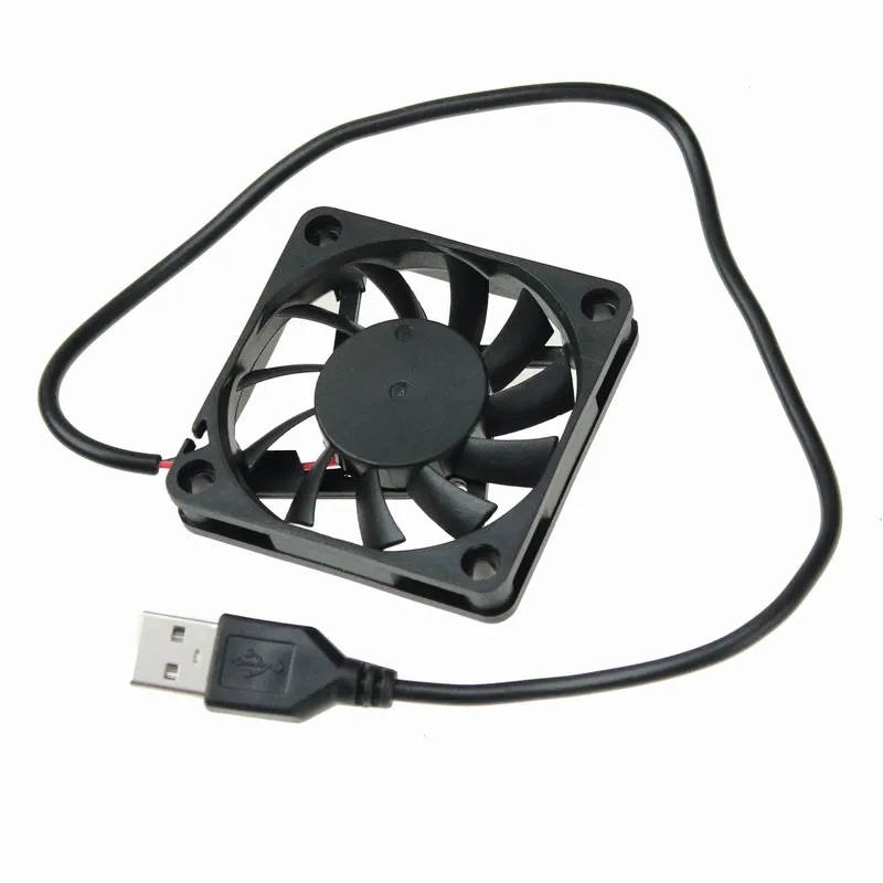 Gdstime 1 Piece 6cm 60x60x10mm 5V USB Connector 6010s Computer Case Cooler DC Heatsink Cooling Fan 60mm x 10mm