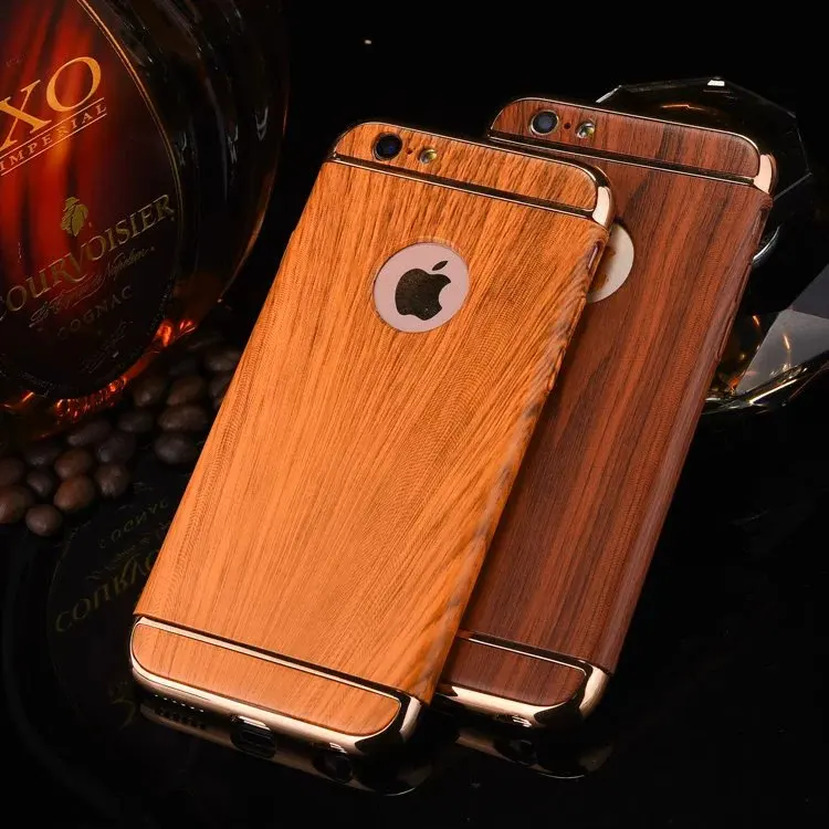 50 pcs Luxury Wooden Covers for iPhone 7 7 plus iPhone 6 Case Wood Anti-Shock Ultra Thin PC Back Cover For iPhone 7