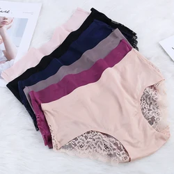 Seamless Women Panties Mid-Waist Stripe Cotton Briefs Soft Comfort Female Underwear Lingerie