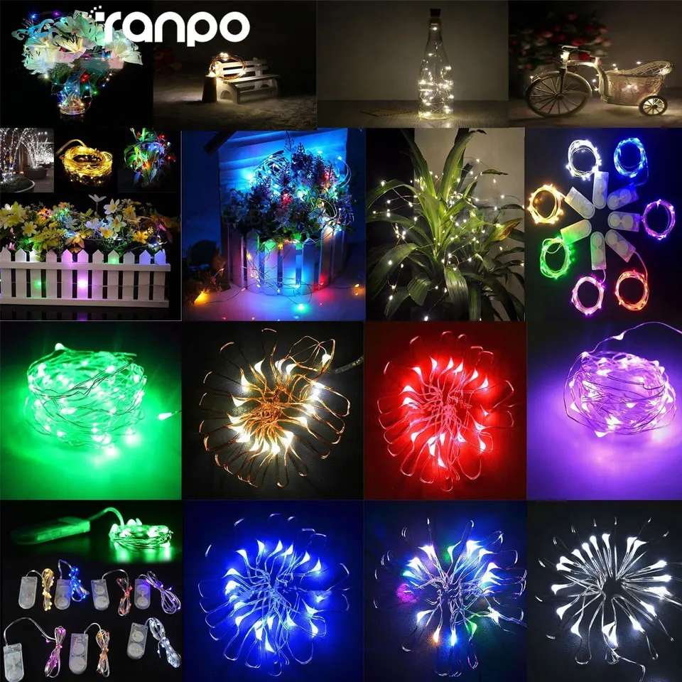 

1m 10leds 2m 20leds LED String Silver Wire Christmas Fairy Strings Light Valentines Wedding Decoration Lamp Party