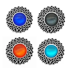 New KZ3056 Beauty Charm Round Small circles Cat eye Metal 18MM snap buttons for DIY snap jewelry
