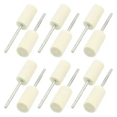 3mm Dia Mandrel 10mm Grinding Wool Felt Bobs Rotary Tool 12 in 1