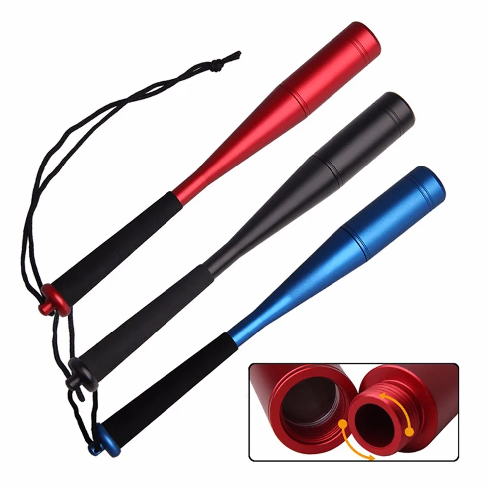 24cm/9.5inch Red Blue Black Aluminum Fishing Priest With Ruber Handle Knock Stun Fish Stick For Fishing Bat