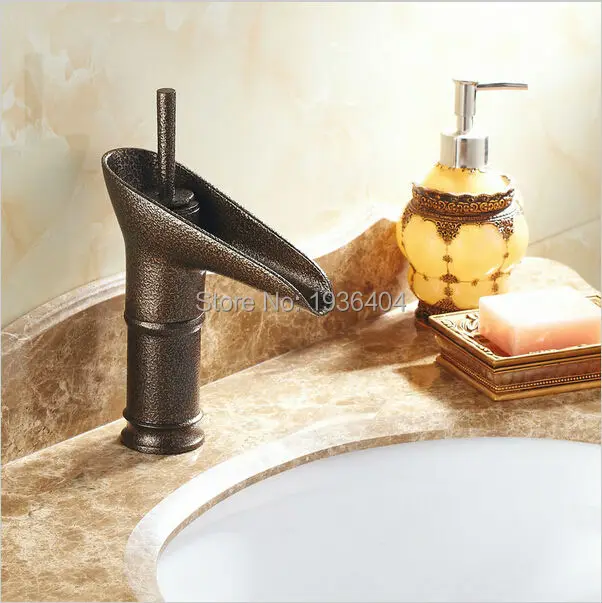 New Arrival Wine Cup Ancient Roman Bronze Bathroom Mixer Taps Deck Mounted Single Holder Basin Faucets RB1045