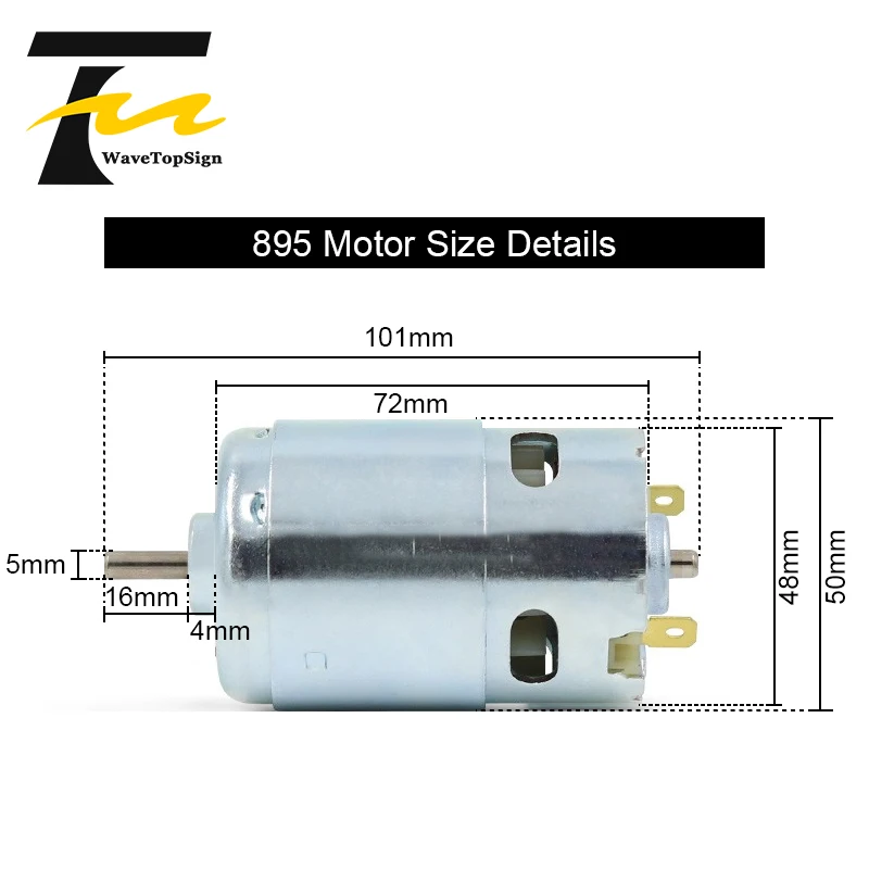 Picture 4: WaveTopSign Micro 895 Motor DC12-24V High Power Generator 2.05A 12000RPM Double Ball Bearing Large Torque
