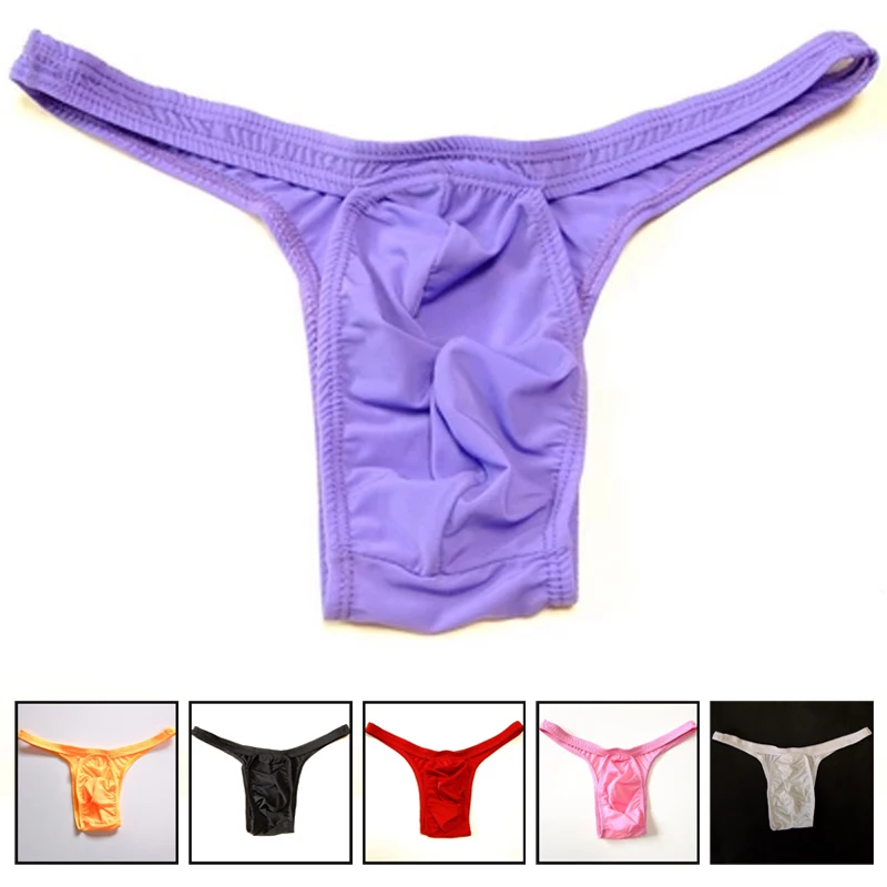 Ropa interior sexy gay para hombres, Tanga de nailon Delgado, Spandex, Micro Tanga elástico de cuerda Simple, suspensorio en T