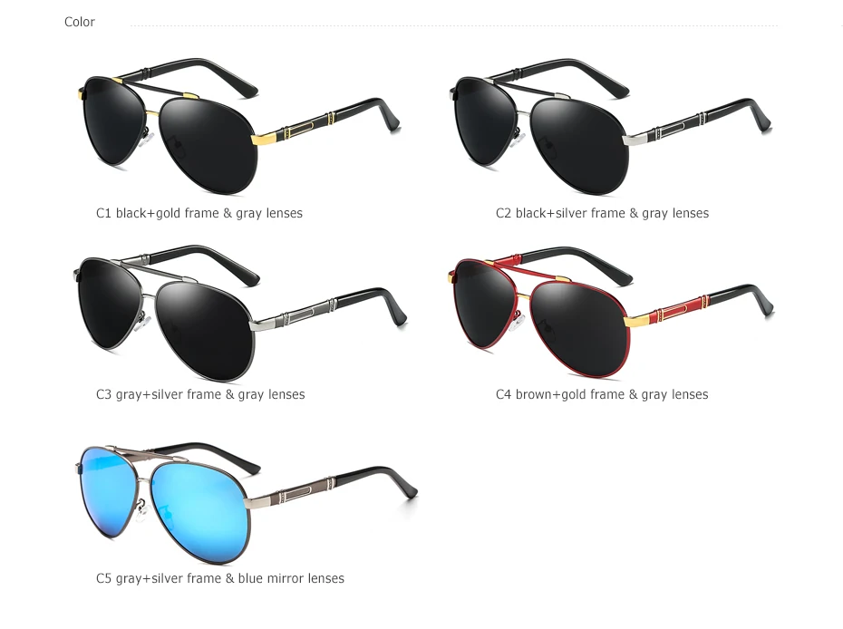Blanche Michelle Pilot Polarisierte Sonnenbrille Männer 2025, Marke Spiegel Sonnenbrille Fahren UV400 Legierung Gafas De Sol Oculos Mit Box – Detail 3