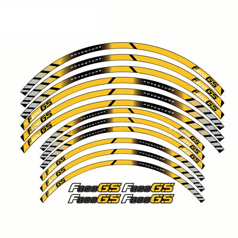 Motorcycle Wheel Decals Reflective Edge Outer Rim Stripes Sticker for BMW  F800 GS  Car Wheel